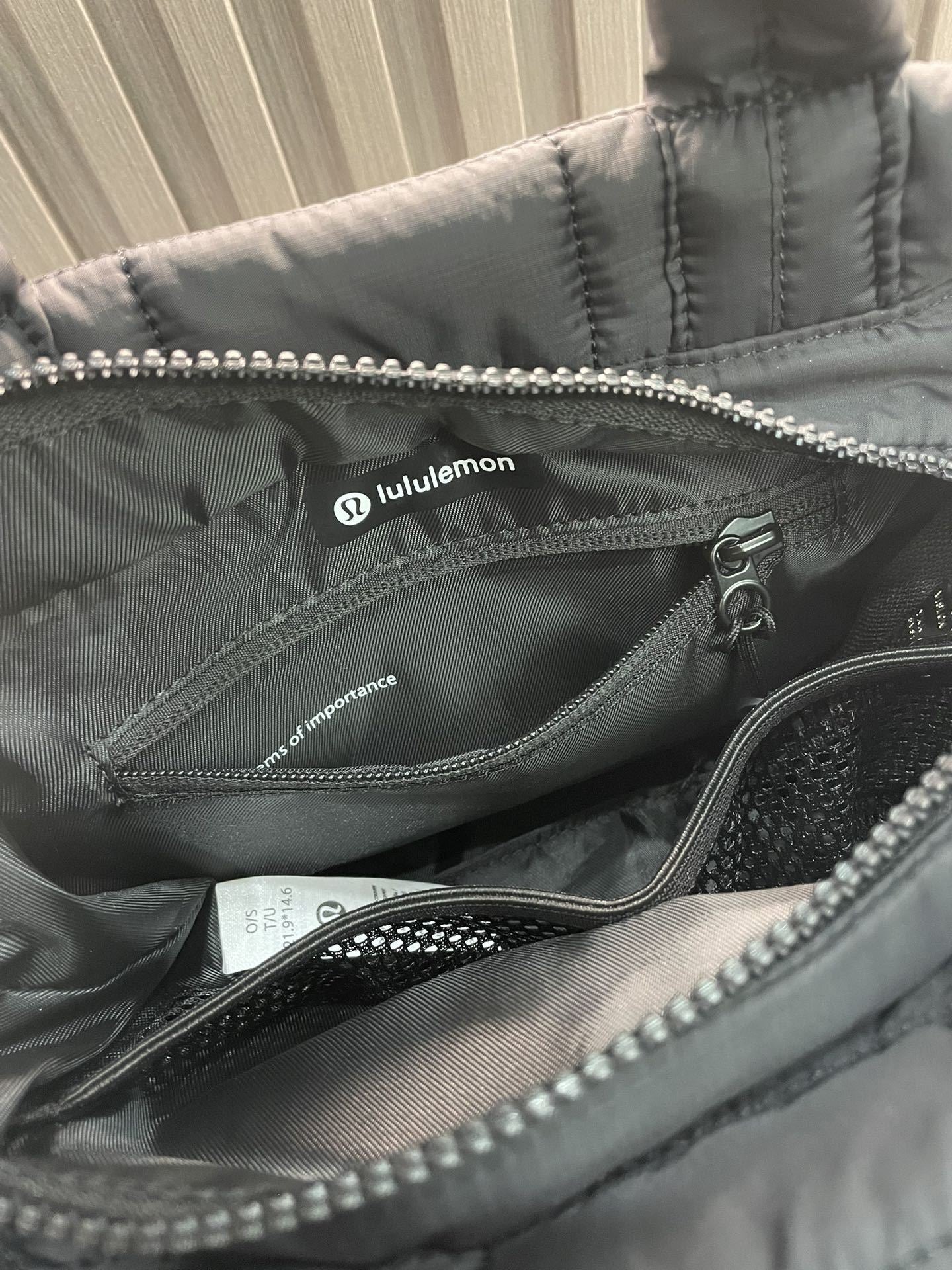 Quilted Grid Tote Bag