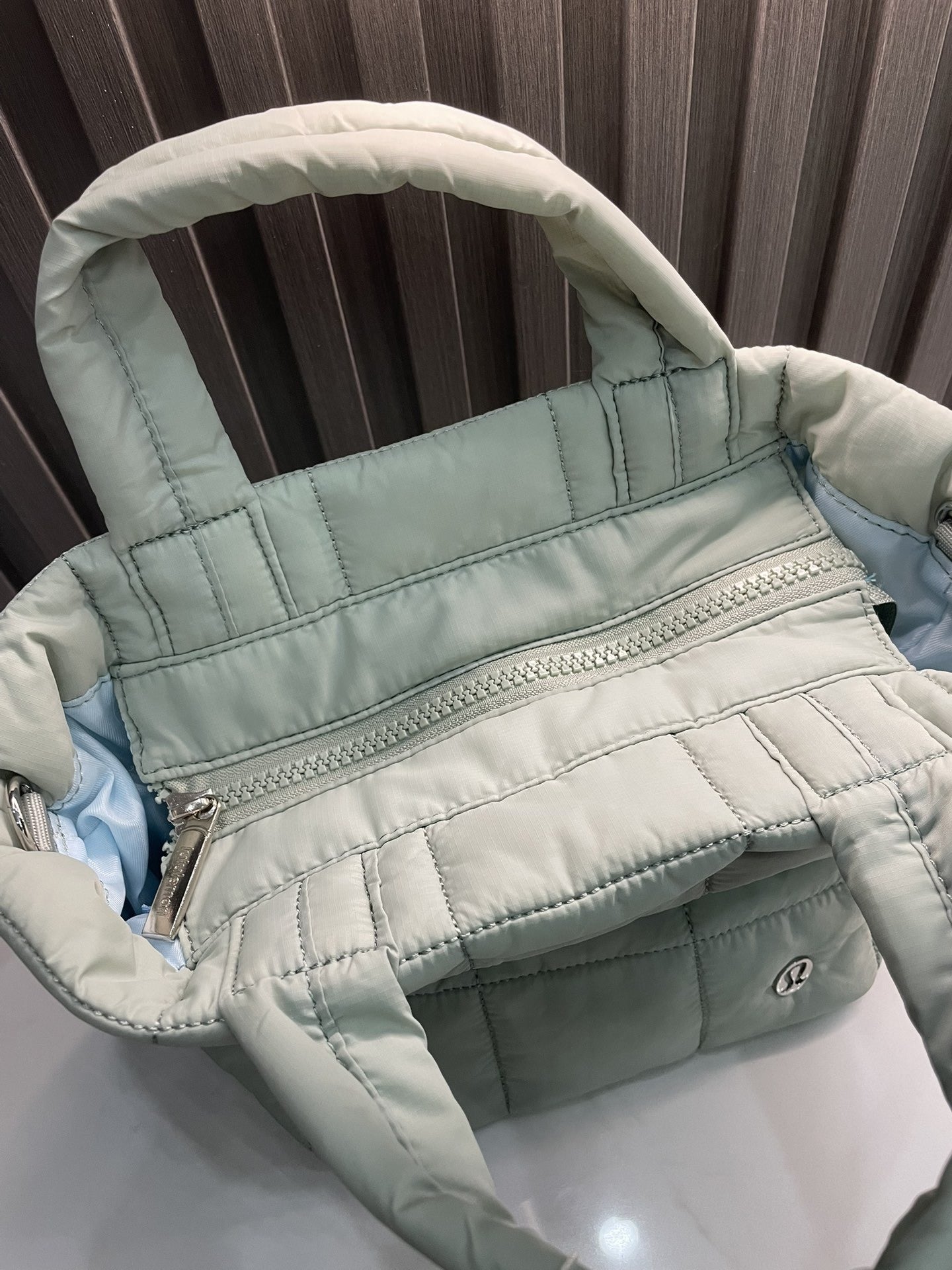 Quilted Grid Tote Bag